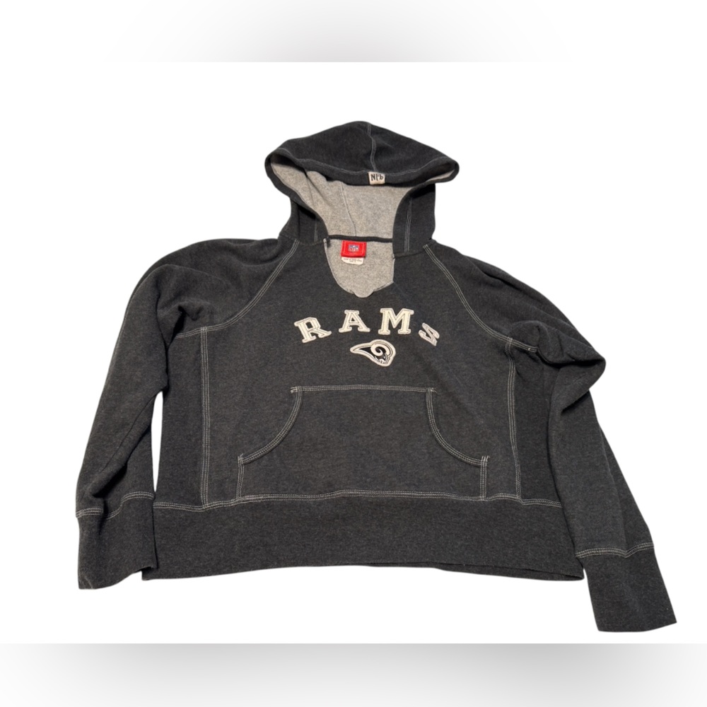 Women's Black RAMS Hoodie Sweater